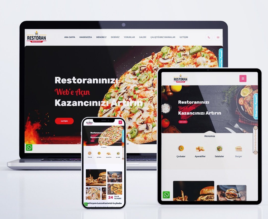 İzSoft - Restoran Web Sitesi - QR Code Menü Özellikli Restoran Web Sitesi 037