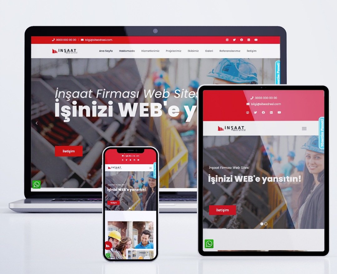 İzSoft - Firma Web Sitesi - İnşaat Firması Web Sitesi 084
